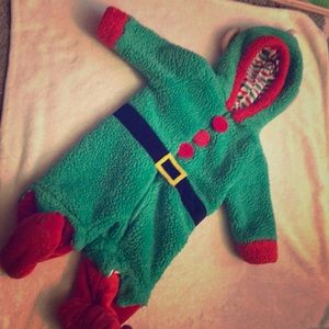 Elf one piece zipper outfit.